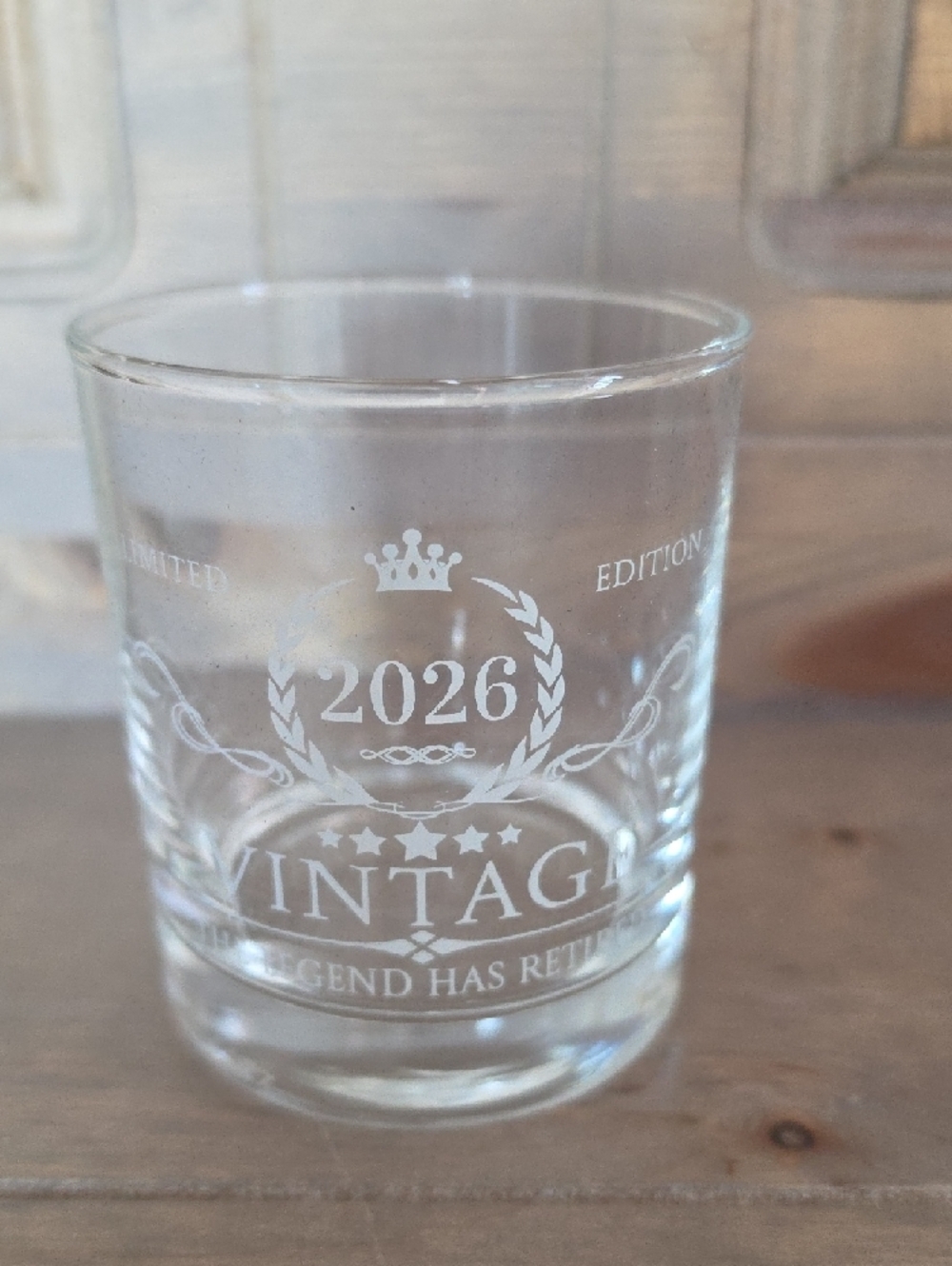 Limited Edition Vintage “The Legend Has Retired” Whiskey Glass Set